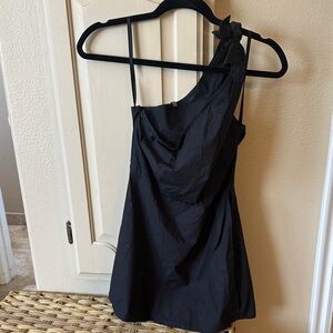 Urban Outfitters Black One-Shoulder Dress